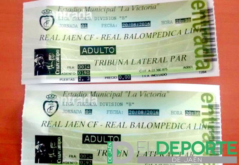 Sorteo de dos entradas para el Real Jaén CF – Real Balompédica Linense