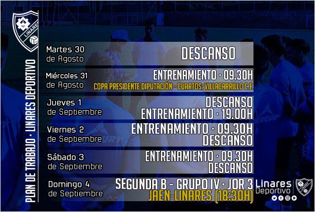 El Linares Deportivo planifica una intensa semana para el derbi