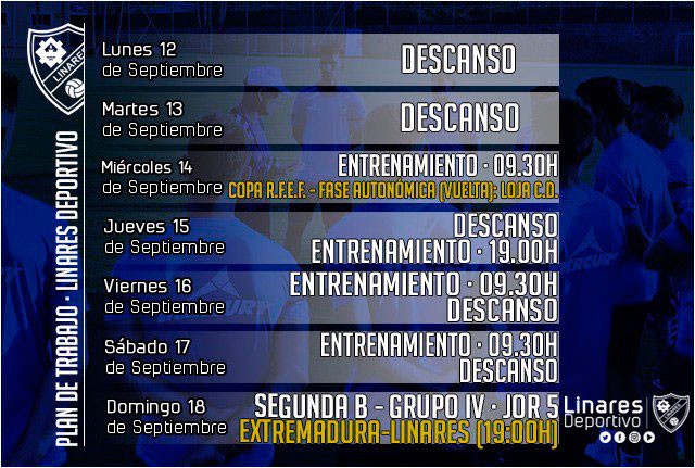 El Linares Deportivo planifica otra semana con dos compromisos oficiales