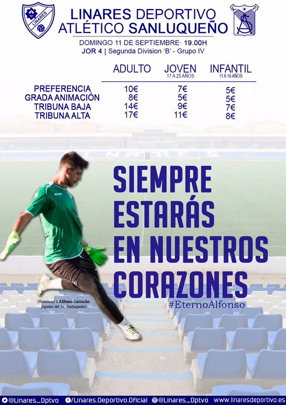 El Linares Deportivo homenajea a Alfonso Garrucho para anunciar el partido frente al Sanluqueño