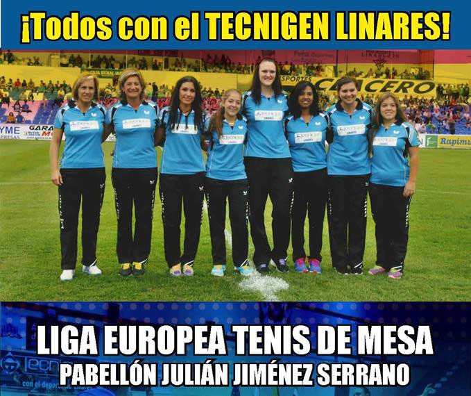 El Tecnigen Linares disputará en casa la Liga Europea de Tenis de Mesa