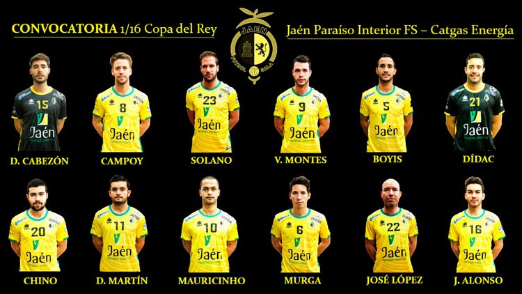 Convocatoria del Jaén FS para el partido de Copa en Ceuta