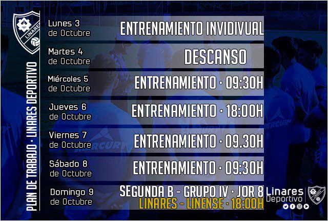El Linares Deportivo planifica la semana para el encuentro en casa frente al Linense