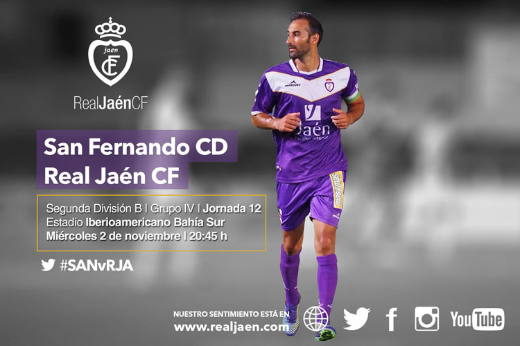 El Real Jaén visitará al San Fernando el miércoles 2 de noviembre