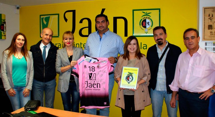 El Jaén FS y el colectivo vecinal ‘Objetivos Comunes’ sellan su colaboración