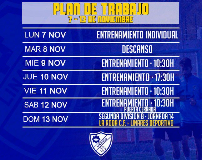 El Linares Deportivo diseña su semana de entrenamientos para el partido en La Roda