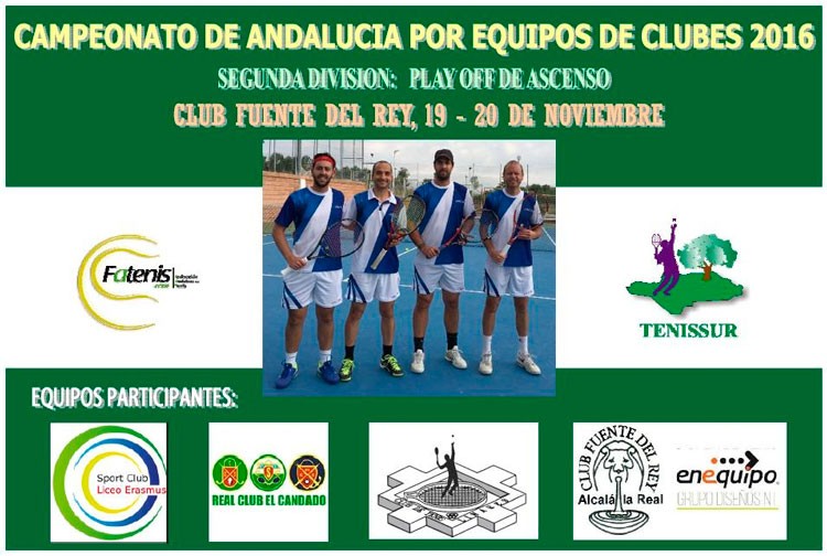 Alcalá la Real acogerá el playoff de ascenso a Primera del Andaluz por equipos de tenis