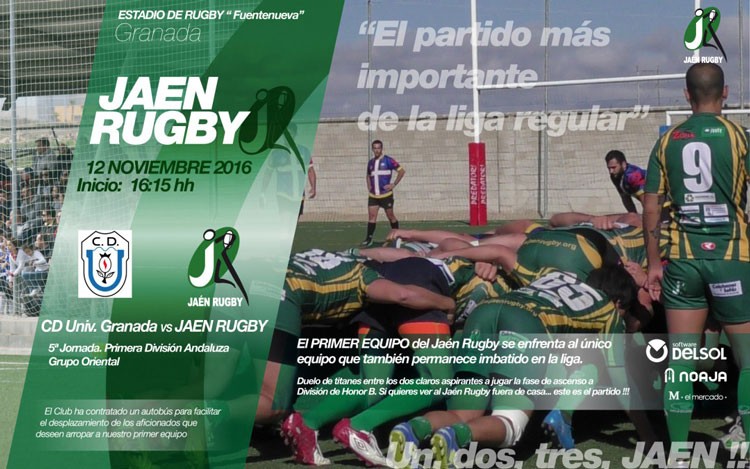 El Jaén Rugby Club viaja a Granada con el objetivo de lograr el liderato