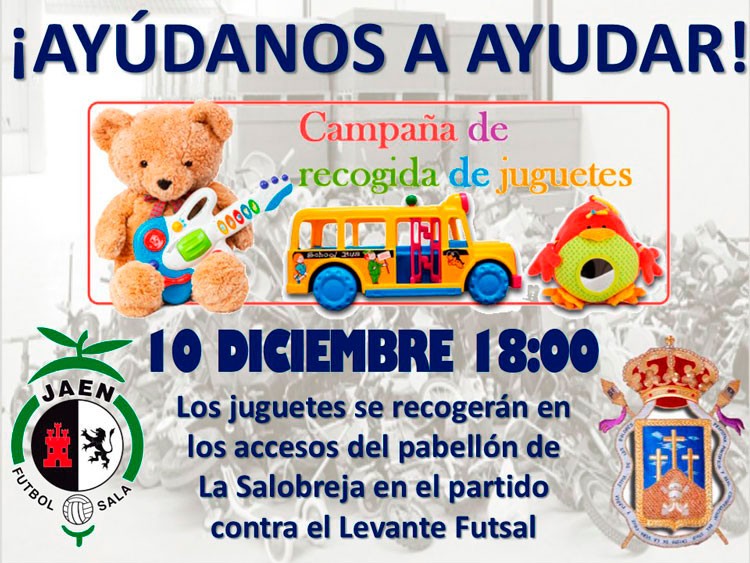 El Jaén FS programa una recogida de juguetes para el 10 de diciembre