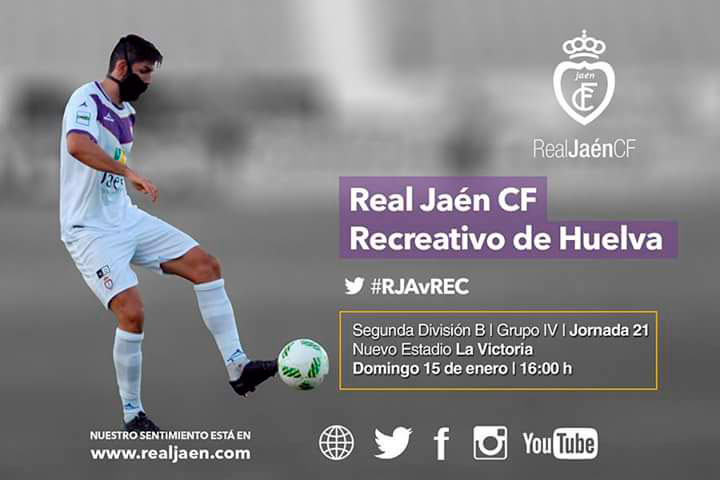 El Real Jaén-Recre se disputará el domingo, 15 de enero, por la tarde