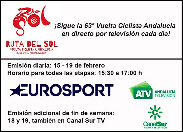La Vuelta Ciclista a Andalucía será televisada en Eurosport y en Canal Sur TV
