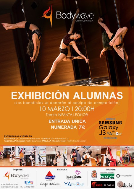 La escuela de Pole Dance Bodywave realizará una exhibición el 10 de marzo en el Teatro Infanta Leonor