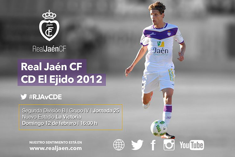 El Real Jaén-El Ejido se disputará el domingo, 12 de febrero, por la tarde
