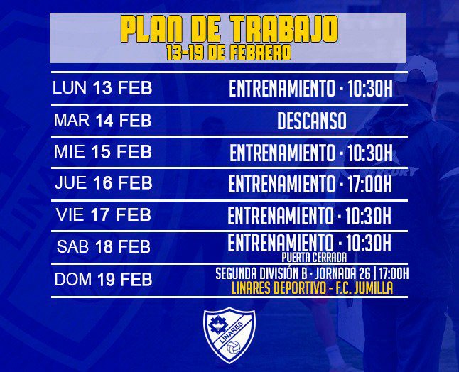 El Linares Deportivo diseña una semana de entrenamientos que finalizará con el partido ante el Jumilla