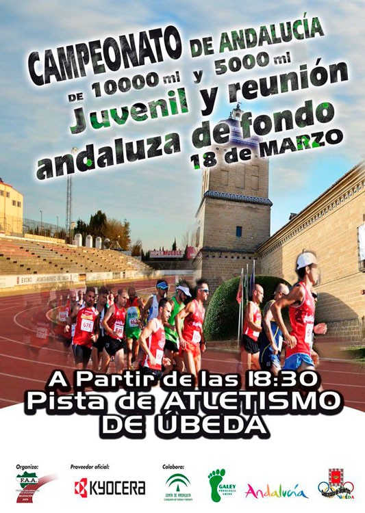 Úbeda acogerá este sábado el Andaluz Juvenil de 10.000 y 5.000 metros lisos y la Reunión Andaluza de Fondo