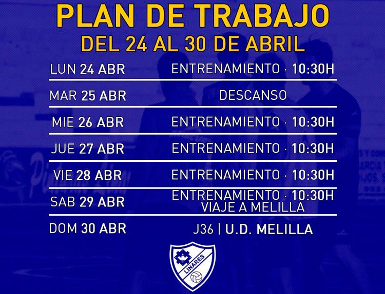 El Linares Deportivo regresa al trabajo para preparar el encuentro ante el Melilla