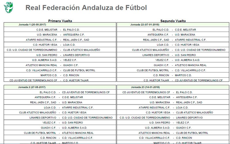 Los equipos jiennenses del grupo IX ya conocen el calendario 2017-18