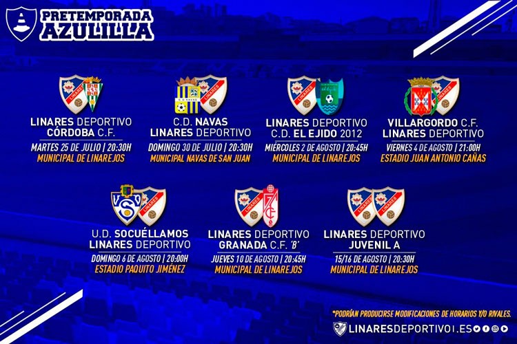 El Linares Deportivo reestructura el calendario de pretemporada