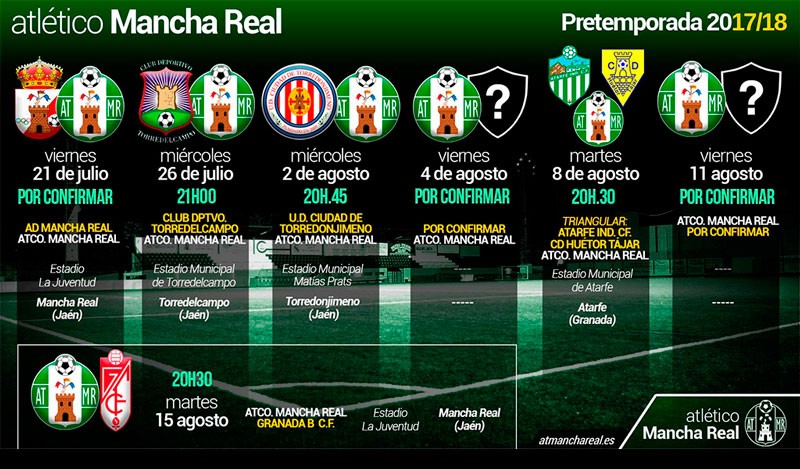 El Atlético Mancha Real diseña su pretemporada con siete amistosos