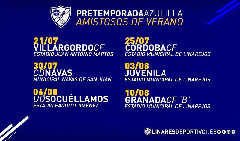 El Linares Deportivo anuncia seis amistosos de pretemporada