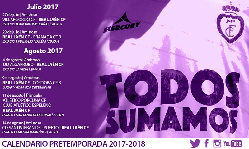 El Real Jaén anuncia el calendario de pretemporada con seis amistosos