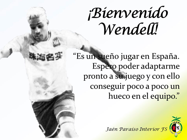 El Jaén Paraíso Interior FS ficha al brasileño Wendell Pereira