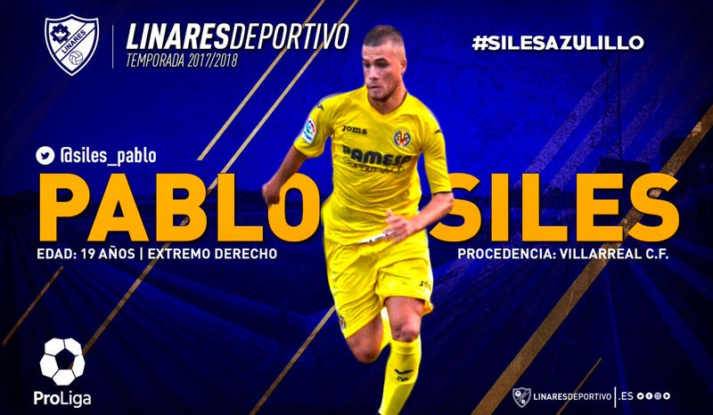 El Linares Deportivo ficha a Pablo Siles, procedente del Villarreal CF