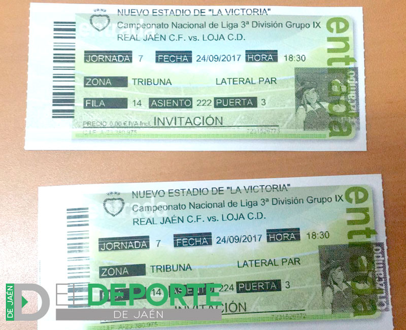 Sorteo de dos entradas para asistir al Real Jaén – Loja CD