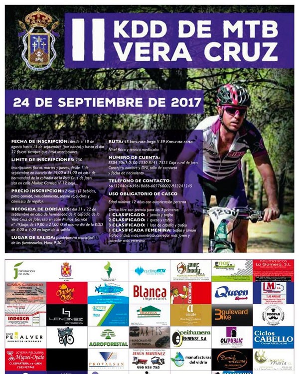 LA II KDD MTB Vera Cruz se celebrará este domingo entre Jaén y Torredelcampo