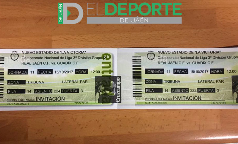 Sorteo de dos entradas para asistir al Real Jaén – Guadix CF