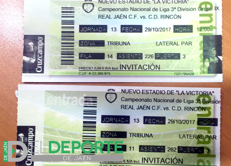 Sorteo de dos entradas para asistir al Real Jaén – CD Rincón