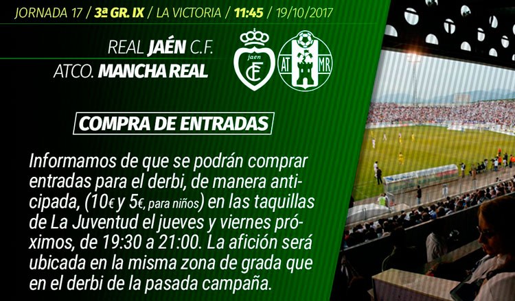 El Mancha Real informa sobre la venta de entradas ante el Real Jaén