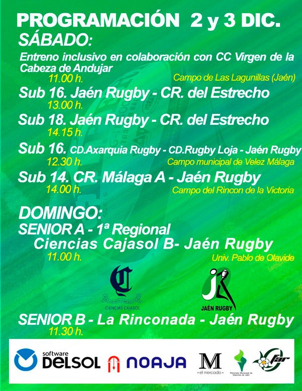 El Jaén Rugby afronta una nueva jornada con varios compromisos de competición