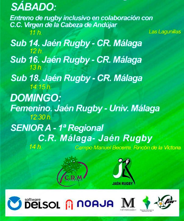 El Jaén Rugby vuelve a la carga con una completa jornada de partidos en casa