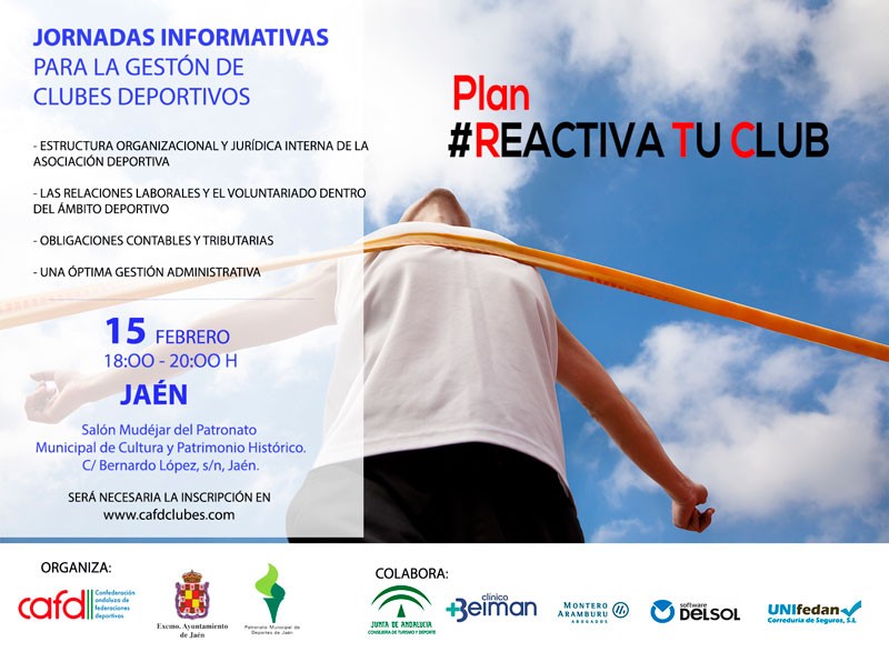 Jaén acogerá el 15 de febrero una jornada informativa para la gestión de clubes deportivos