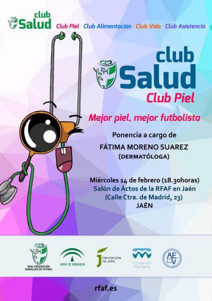 La sede de la RFAF en Jaén acoge este miércoles la ponencia ‘Mejor piel, mejor futbolista’