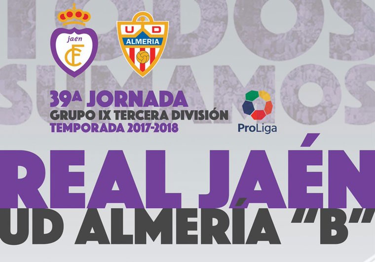 El Real Jaén recibirá al Almería B este domingo en horario de tarde