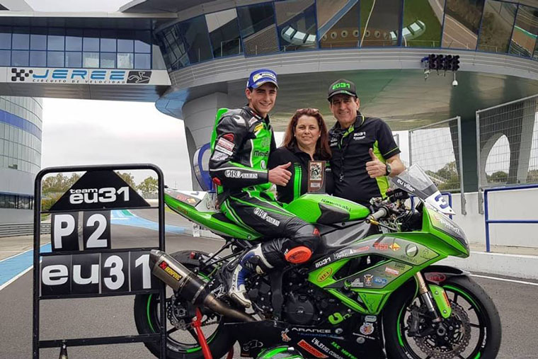 El piloto bailenense Edu Villar arranca la temporada con un segundo puesto en el Andaluz de velocidad