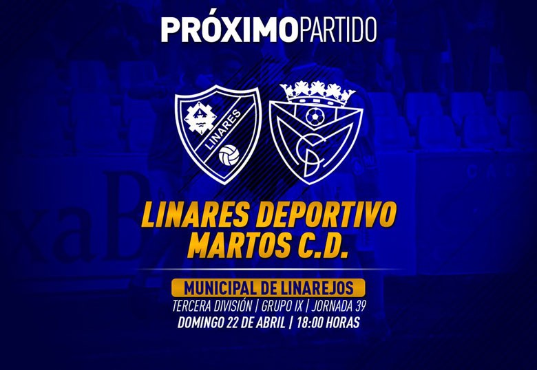 El Linares Deportivo – Martos CD, este domingo por la tarde