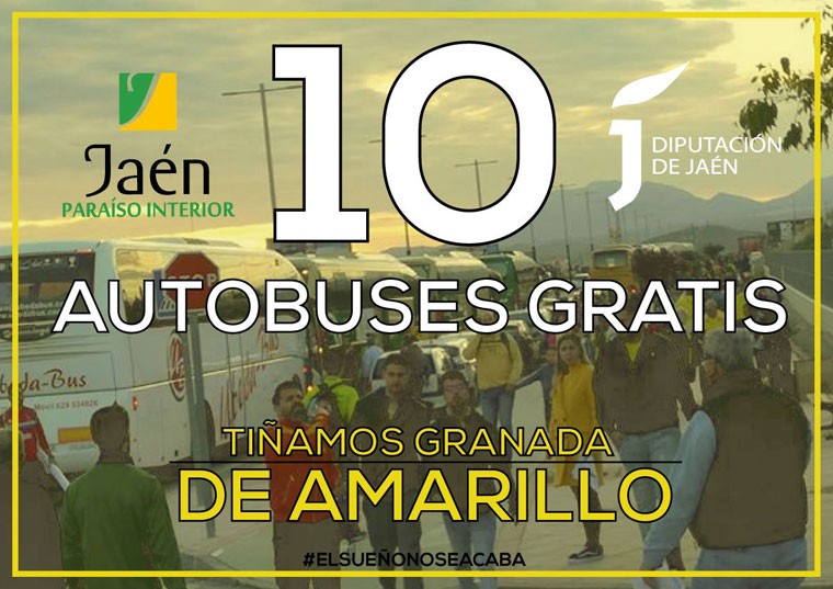 Diputación aportará diez autobuses para partido del Jaén FS en Granada