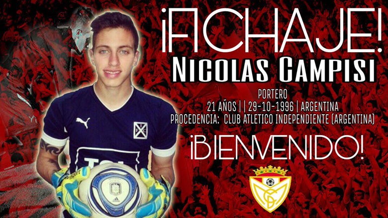 El guardameta argentino Nicolás Campisi ficha por el Martos CD