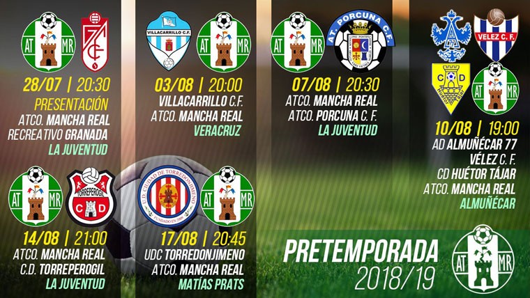 El Atlético Mancha Real cierra seis citas futbolísticas de pretemporada