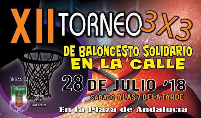 Porcuna prepara su XII Torneo 3×3 de baloncesto solidario en la calle