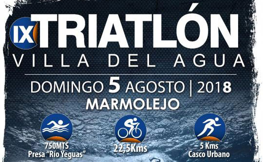 Marmolejo celebrará este domingo su noveno Triatlón ‘Villa del Agua’