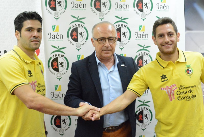 Ramón Bueno y Rafa López ya lucen el color amarillo del Jaén Paraíso Interior FS
