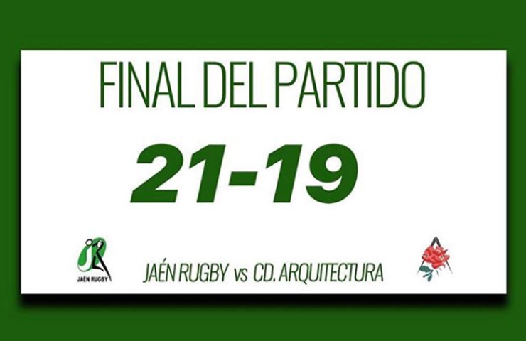Jaén Rugby reaccionó a tiempo para sumar la victoria frente a CD Arquitectura