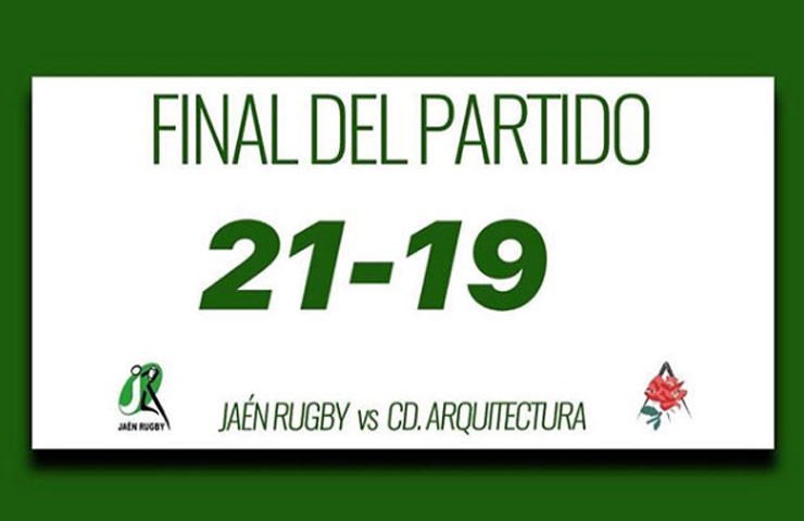 Jaén Rugby reaccionó a tiempo para sumar la victoria frente a CD Arquitectura