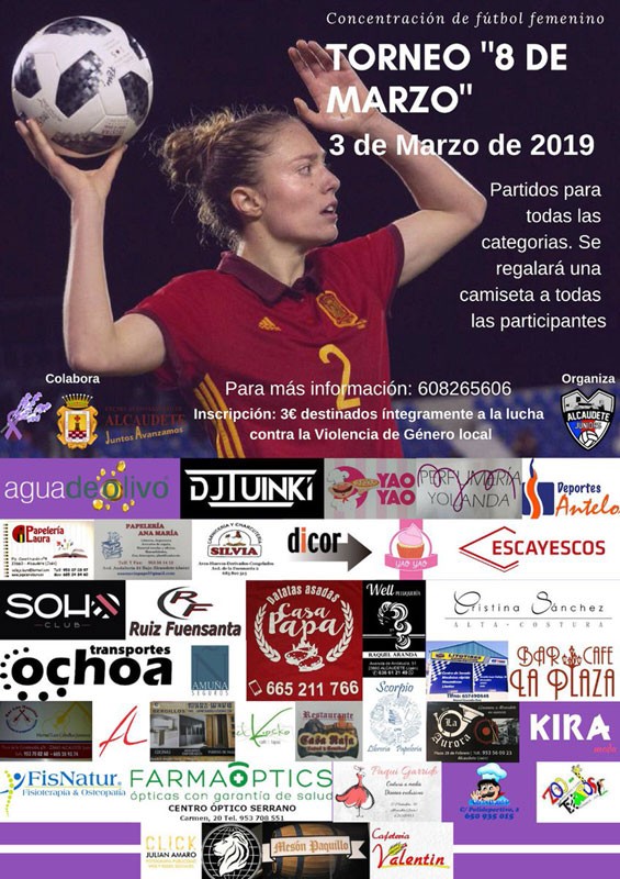 Cartel anunciador del torneo de fútbol en Alcaudete