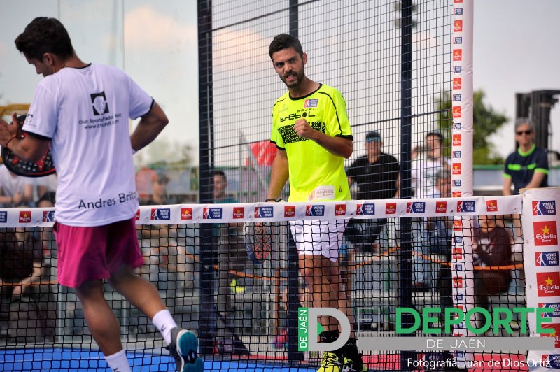 Antonio Luque celebra un punto en el Jaén Open 2018