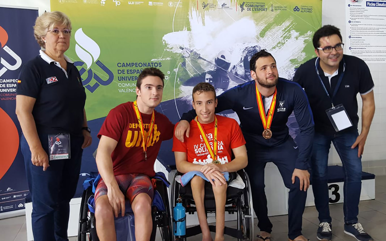 La UJA consigue un oro y una plata en el CEU de Natación y Natación Adaptada